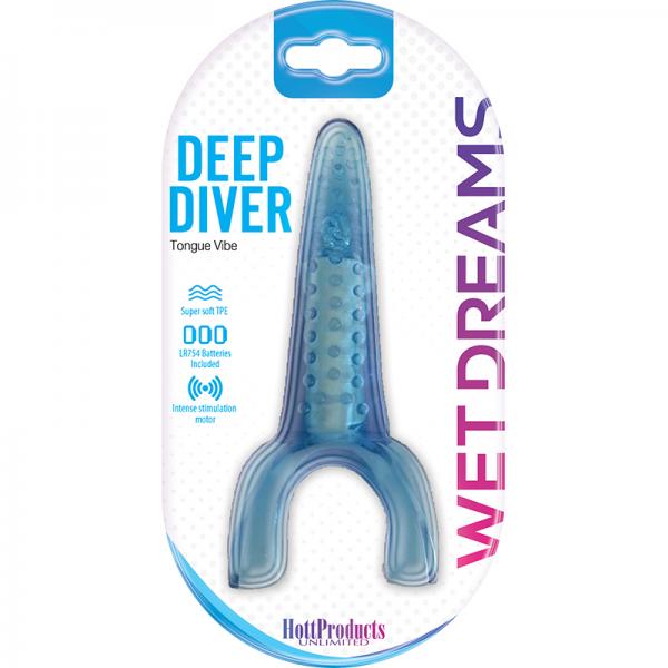 Tongue Star Deep Diver Vibrating Tongue With Motor Blue - Secret Garden