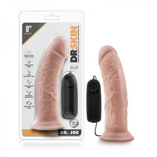 Dr. Skin - Dr. Joe - 8in Vibrating Cock With Suction Cup - Vanilla - Secret Garden