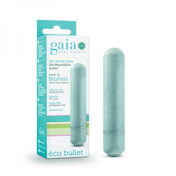 Gaia Eco Bullet Vibrator Aqua Blue - Secret Garden