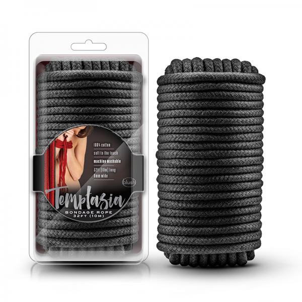 Temptasia - Bondage Rope - 32 Feet - Black - Secret Garden