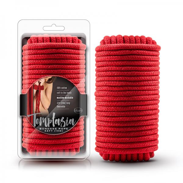 Temptasia - Bondage Rope - 32 Feet - Red - Secret Garden