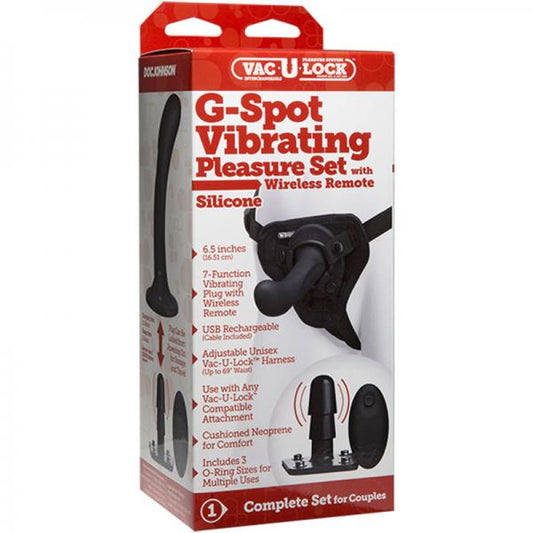 Vac-u-lock G-spot Pleasure Set Vibrating Black - Secret Garden