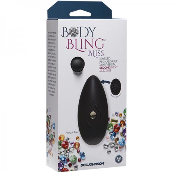 Body Bling Clit Caress Mini-vibe In Second Skin Silicone Silver - Secret Garden