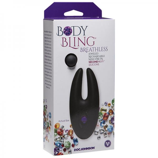 Body Bling Breathless Mini Vibe Purple Clitoral Stimulator - Secret Garden