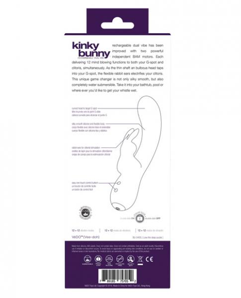 Kinky Bunny Rechargeable Rabbit Vibrator Deep Purple - Secret Garden