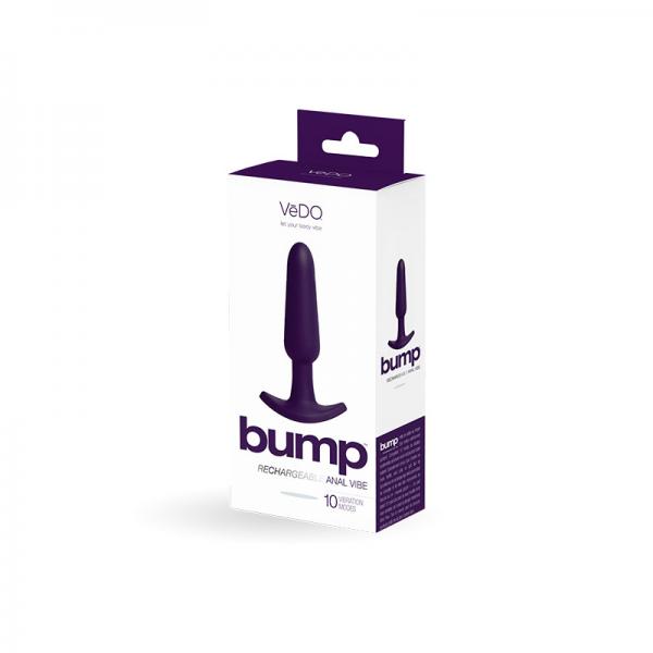 Vedo Bump Rechargeable Anal Vibe - Deep Purple - Secret Garden