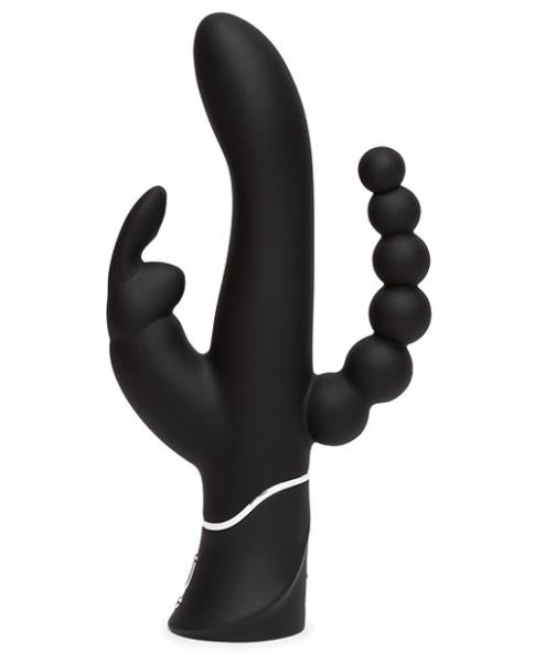 Happy Rabbit Triple Curve Black Vibrator - Secret Garden