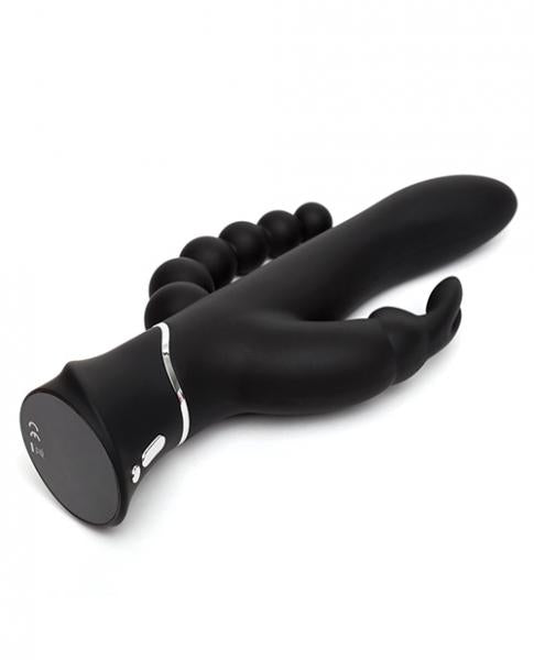 Happy Rabbit Triple Curve Black Vibrator - Secret Garden