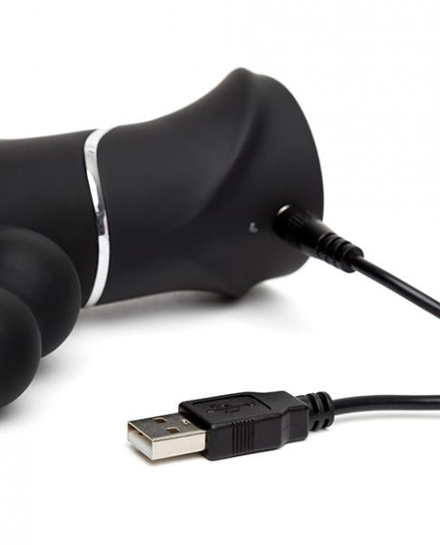 Happy Rabbit Triple Curve Black Vibrator - Secret Garden