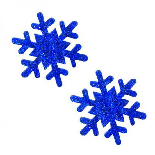 Neva Nude Pasties Snowflake Glitter Blue - Secret Garden