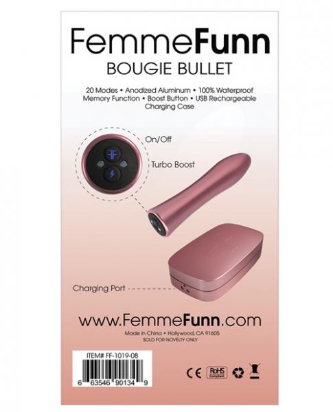 Femmefunn Bougie Bullet Vibrator Rose Gold - Secret Garden