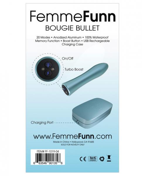 Femmefunn Bougie Bullet Vibrator Light Blue - Secret Garden