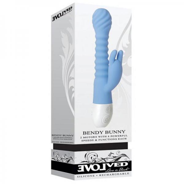 Evolved Bendy Bunny Dual Motors 8 Speeds&functions Ubs Rechargeable Cord Included Silicone Waterproo - Secret Garden