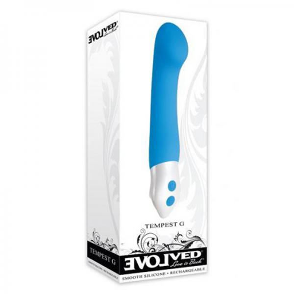 Tempest G Silicone Rechargeable G-Spot Vibrator Blue - Secret Garden