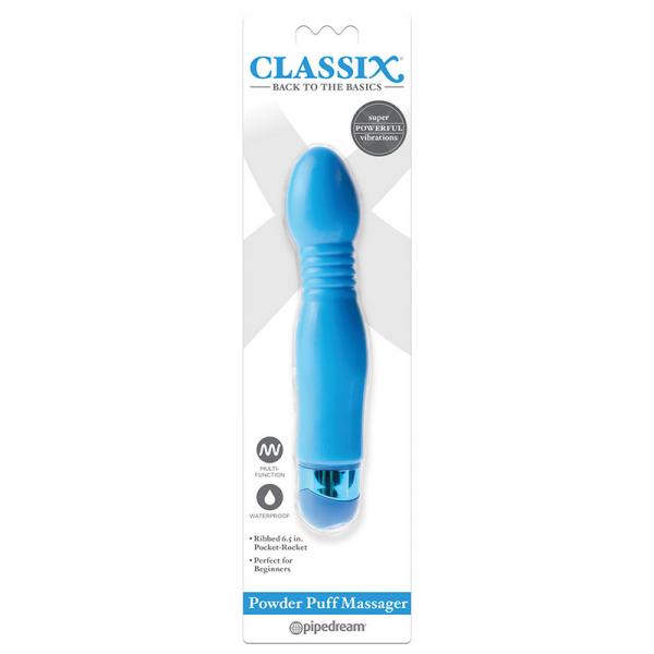 Classix Powder Puff Massager Blue - Secret Garden