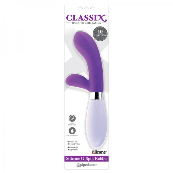 Classix Silicone G-Spot Rabbit Style Vibrator Purple - Secret Garden