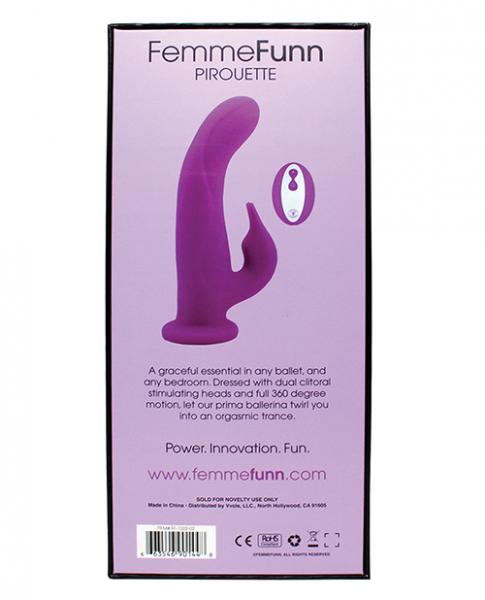 Femmefunn Pirouette Purple Rabbit Vibrator - Secret Garden