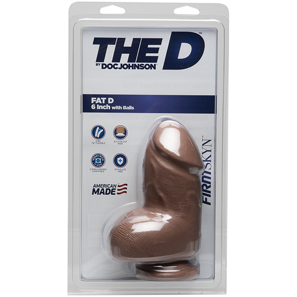 The D Fat D 6 inches With Balls Firmskyn Tan Dildo