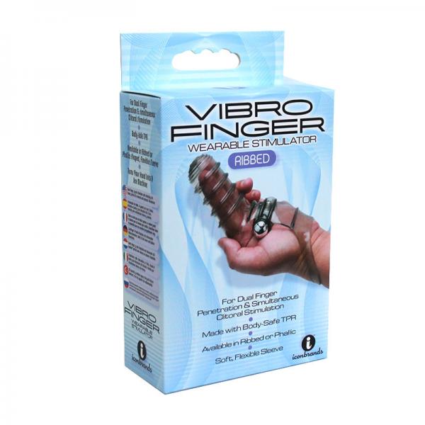 Vibrofinger Ribbed Finger Massager Smoke - Secret Garden