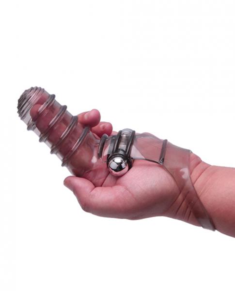 Vibrofinger Ribbed Finger Massager Smoke - Secret Garden