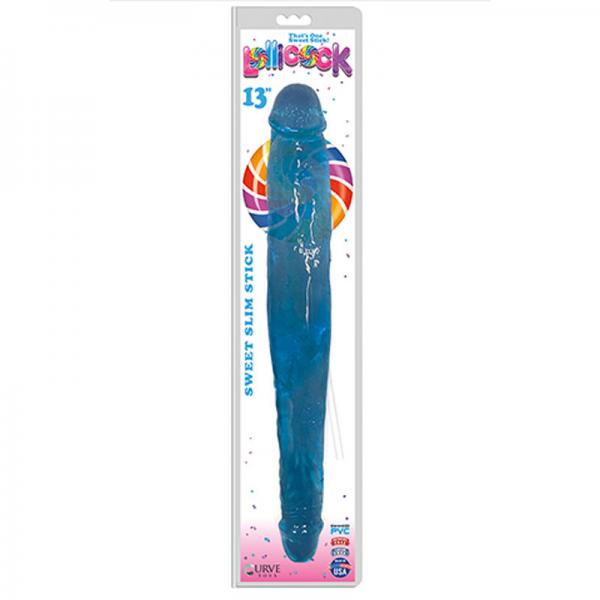 Lollicock 13 inches Sweet Slim Stick Double Dildo Blue - Secret Garden