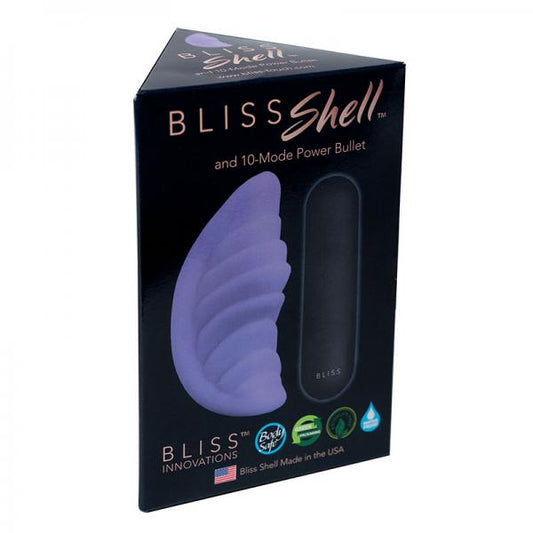 Bliss Shell With Rechargeable Bullet  Purple  10 Function  Waterproof - Secret Garden