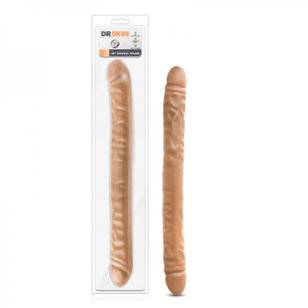 Dr Skin 18 inches Double Dildo Mocha Tan - Secret Garden