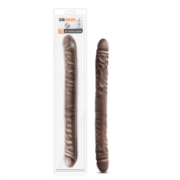 Dr Skin 18 inches Double Dildo Brown - Secret Garden