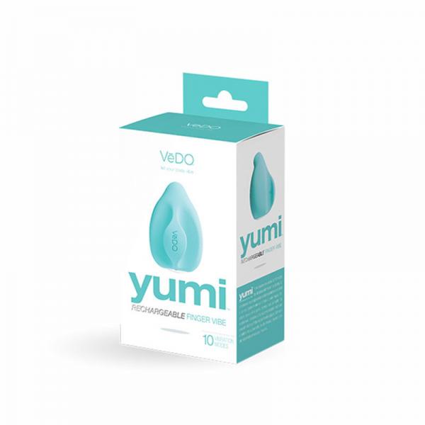 Vedo Yumi Rechargeable Finger Vibe - Tease Me Turquoise - Secret Garden