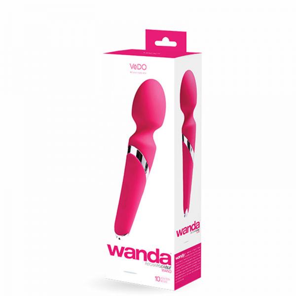 Vedo Wanda Rechargeable Wand Vibe - Foxy Pink - Secret Garden