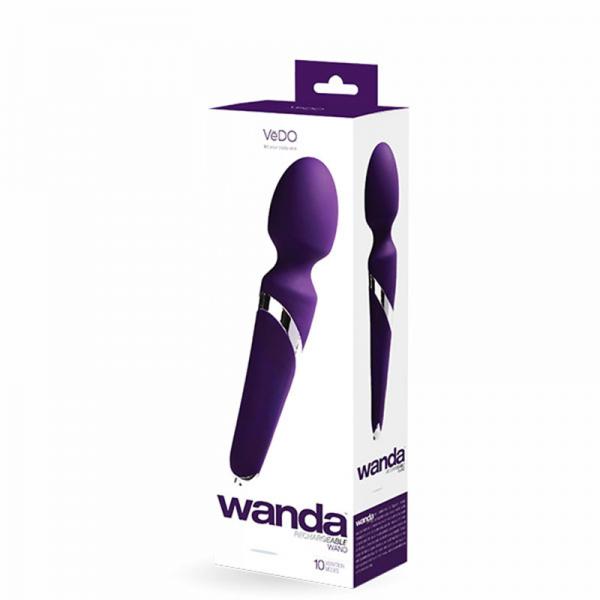 Vedo Wanda Rechargeable Wand Vibe - Deep Purple - Secret Garden