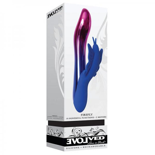 Evolved Firefly Light Up Vibrator 2 Motors 10 Function Usb Rechargeable Cord Included Waterproof - Secret Garden