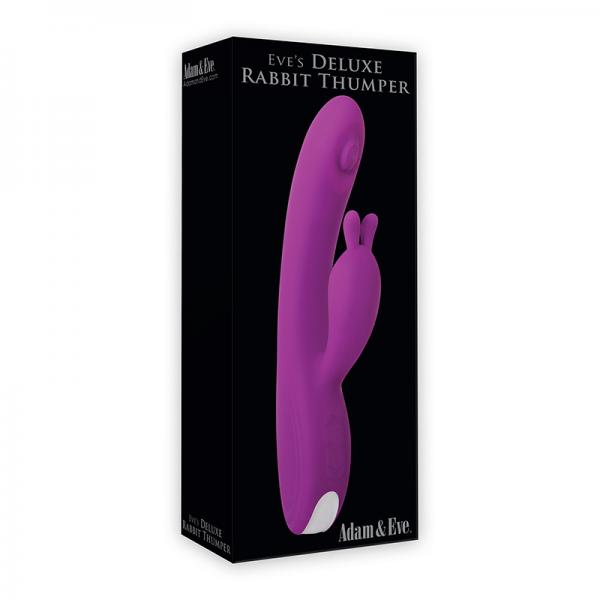 A&e Eve's Deluxe Rabbit Thumper Thrusting Shaft Twirling Dual Vibe 9 Speeds And Functions Usb Rechar - Secret Garden