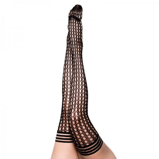 Kixies Mimi Black Fishnet Circles Size A - Secret Garden