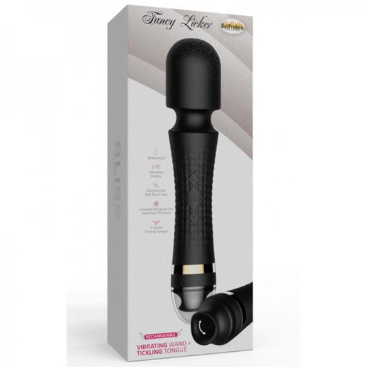 Bliss Fancy Licker Power Wand With High Speed Vibrating Tongue - Secret Garden