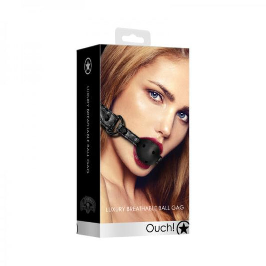 Breathable Luxury Ball Gag - Black - Secret Garden