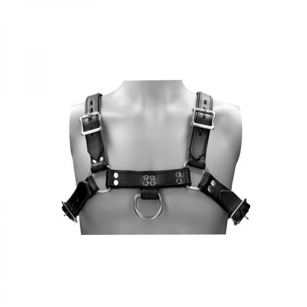 Ouch! Pain - Saddle Leather Heavy Duty Male Chest Harness - Secret Garden