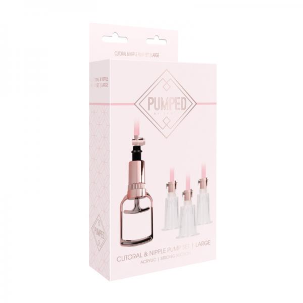 Pumped - Clitoral & Nipple Pump Set Large - Rose - Secret Garden