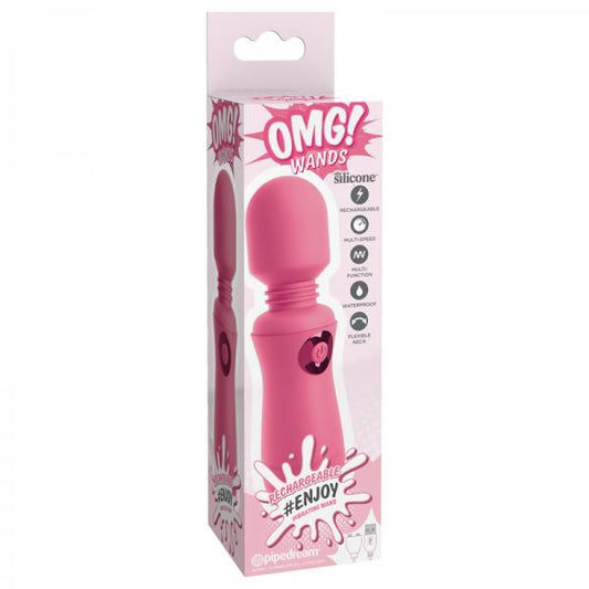 Omg! Wands Enjoy Rechargeable Vibrating Wand, Pink - Secret Garden