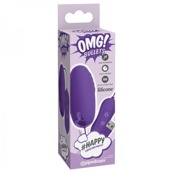 Omg! Bullets Happy Vibrating Bullet, Purple - Secret Garden