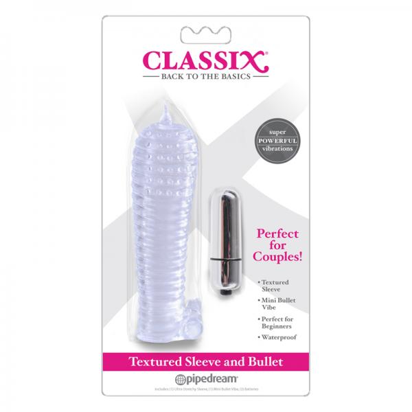 Classix Textured Sleeve&bullet,clear - Secret Garden