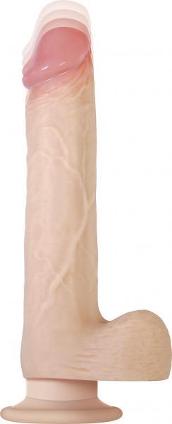 Adam's Rechargeable Thrusting Dildo with Remote Beige - Secret Garden