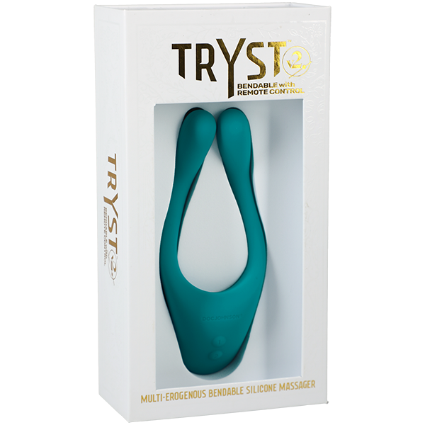 Tryst V2 Bendable Multi Erogenous Zone Massager Remote Teal - Secret Garden