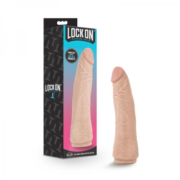 Lock On - 7.5 Inch Realistic Lock On Dildo - Vanilla