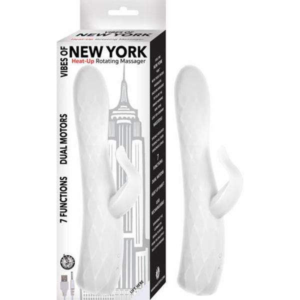 Vibes Of New York Heat-up Rotating Massager-white - Secret Garden