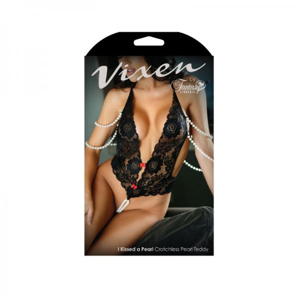 Vixen I Kissed A Pearl Lace & Pearl Teddy - Secret Garden