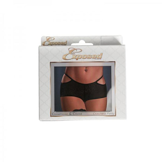 Champagne & Caviar Crotchless Pnty Bk Lx - Secret Garden