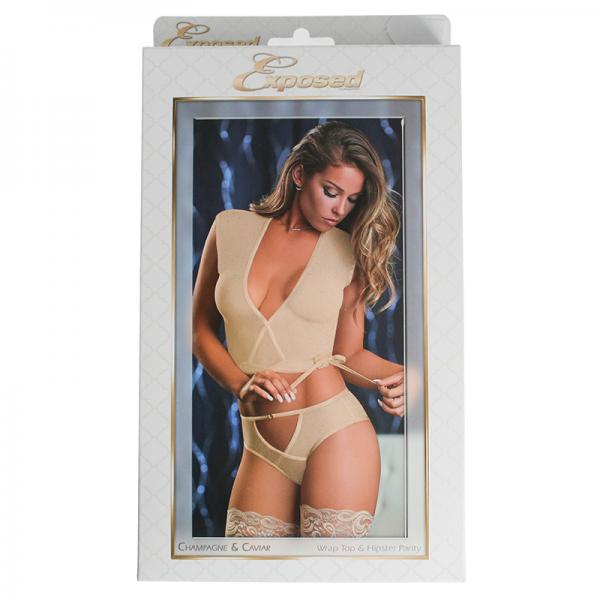 Champagne & Caviar Wraptop &panty Nu 2xl - Secret Garden