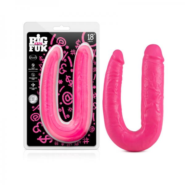 Big As Fuk 18 Inches Double Head Cock Pink - Secret Garden