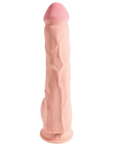 King Cock Triple Density 12 inches Dildo with Balls Beige